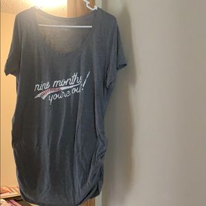 9 Months your out MaternityBaseball Shirt